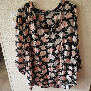 Torrid Size 3 Rayon Rose Blouse